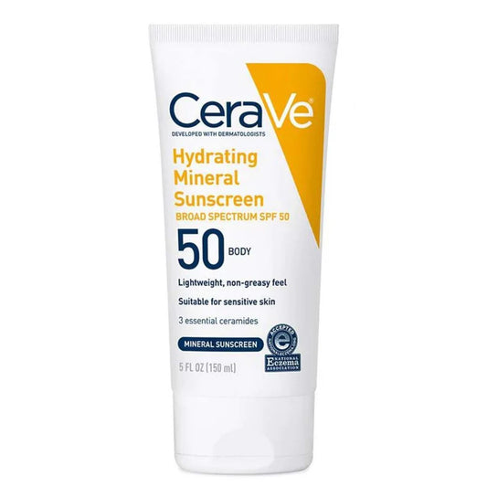 Cerave Hydrating Mineral Sunscreen Spf50 Body 5Oz/150Ml (11/24 exp)