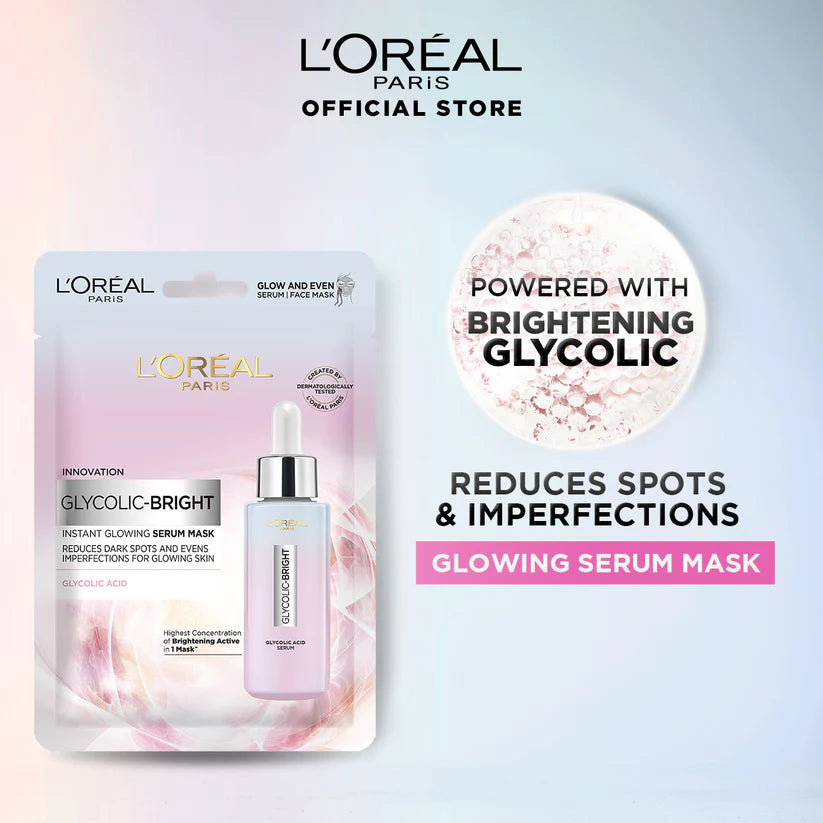 L'Oreal Paris Glycolic Bright Instant Glowing Serum Mask