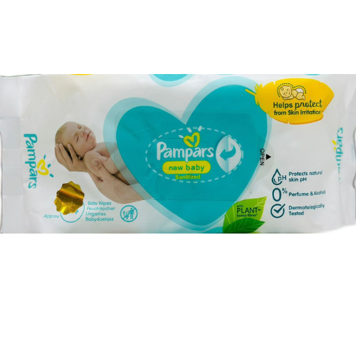 PAMPERS WIPES 84 CHINA (new baby )CAP