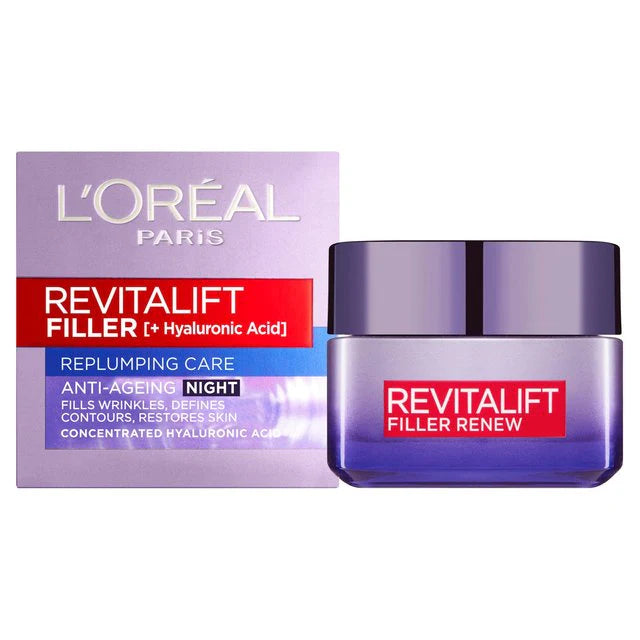 L'Oreal Paris Revitalift Filler Replumping Care Anti-Ageing Night 50Ml