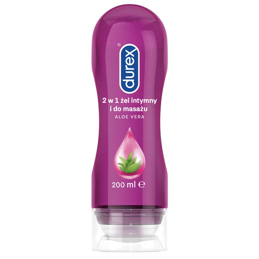 Durex Play Massage 2-In-1 Intimate Lube & Massage Gel, Aloe Vera, 200ml