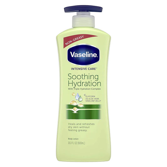 Vaseline Body Lotion Intensive Care Aloe Soothing Hydration 20.3Oz/600Ml(Usa)