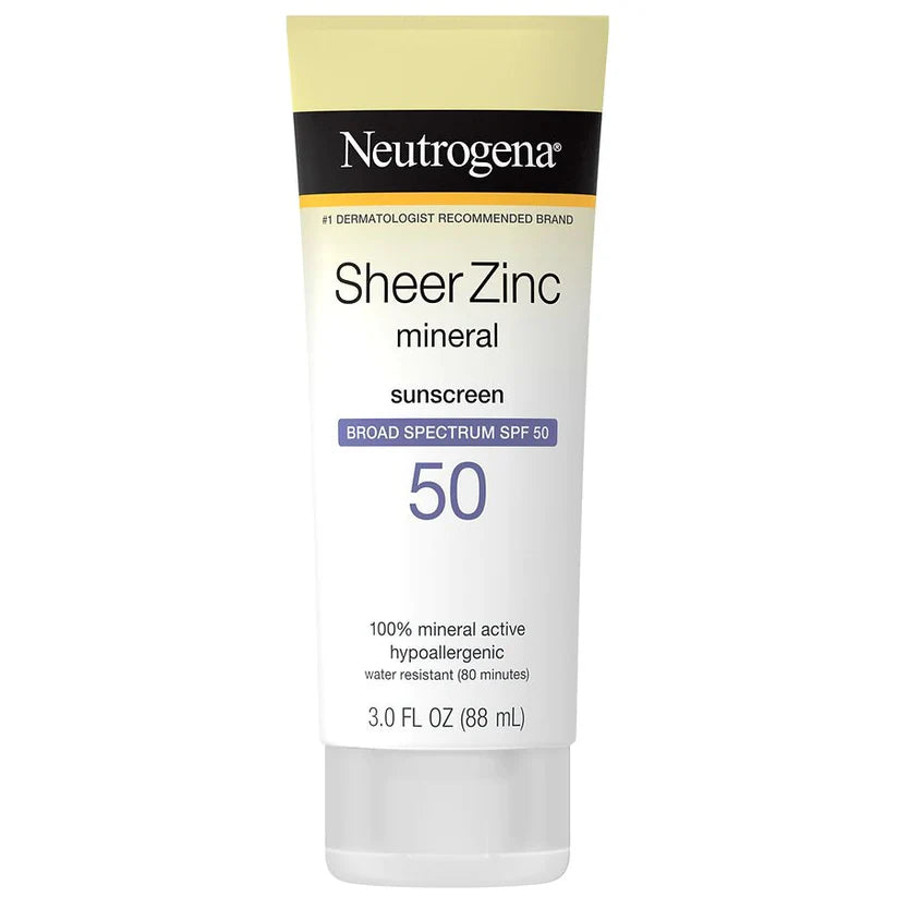 Neutrogena Sheer Zinc Mineral Sunscreen Lotion Spf 50 (88Ml)