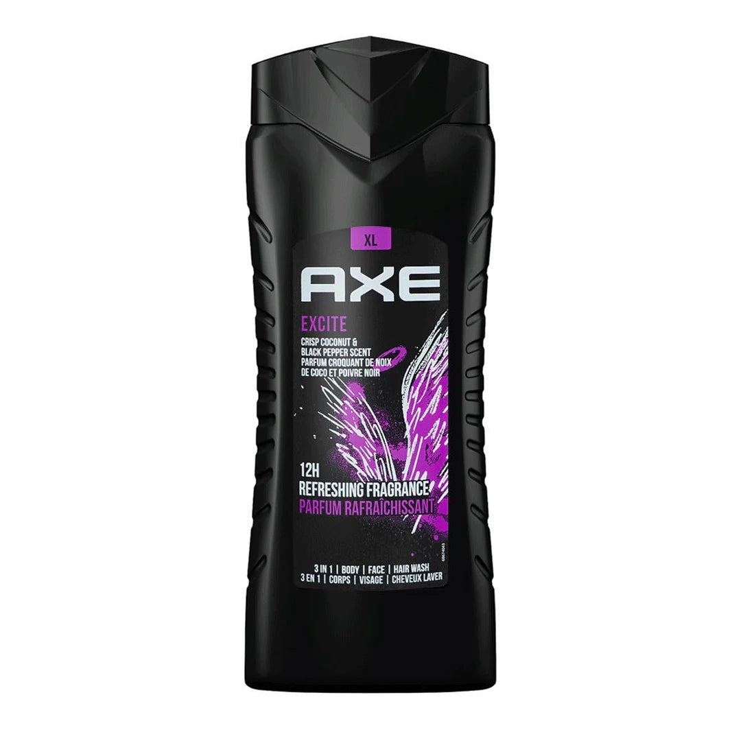 Axe Excite 12h Long Lasting Fragrance 3-In-1 Body Wash 400ml