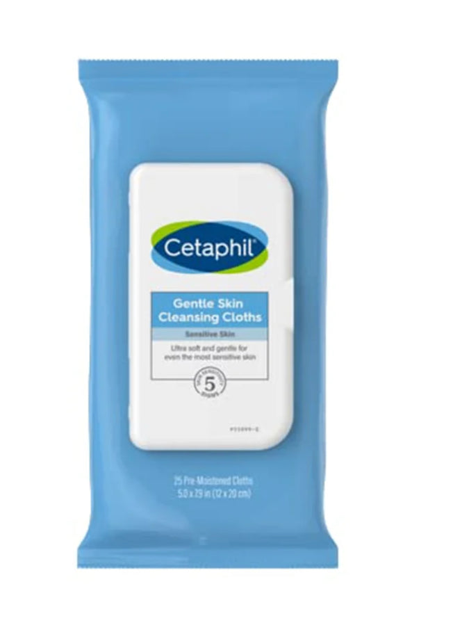 Cetaphil Gentle Skin Cleansing Cloths Face Dry, Sensitive Skin 25S