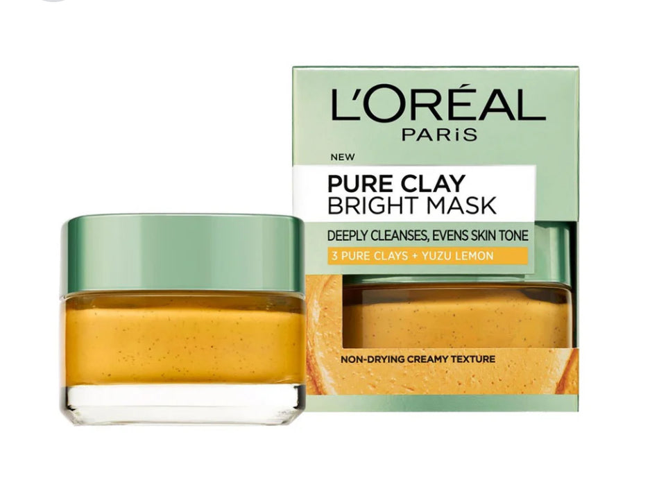 L'Oreal Paris Pure Clay Mask 3 Pure Clays + Lemon Extract 50Ml