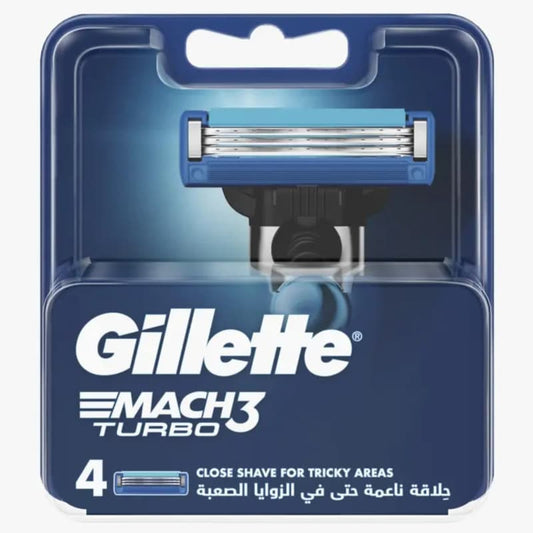 Gillette Shaving Mach3 Turbo Blade 4s