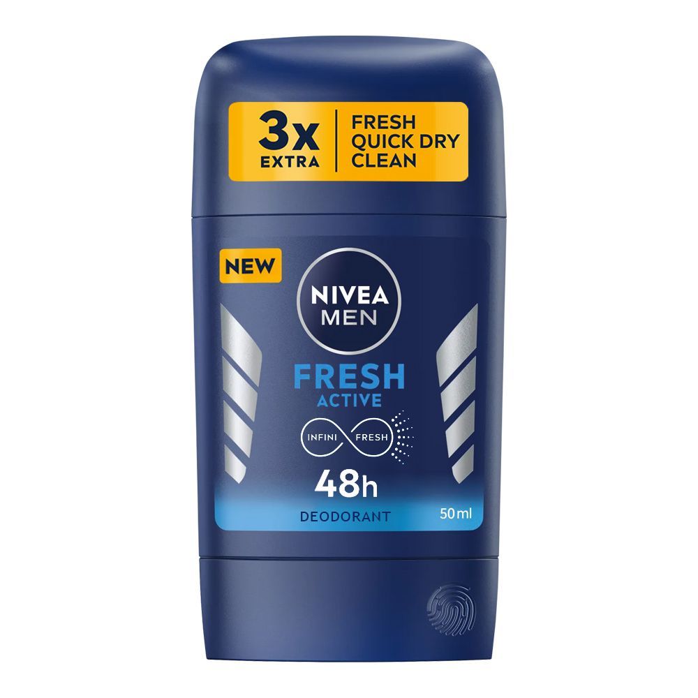 Nivea Men, 48H Fresh Active Infini Fresh Deodorant Stick, 50ml