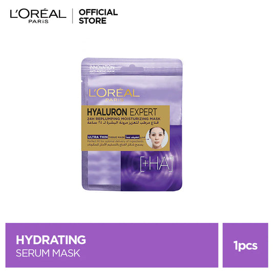 L'Oreal Paris- Hyaluron Expert 24Hr Replumping Moisturizing Tissue Mask