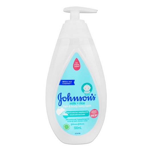 Johnson Milk+Rice Hair & Baby Body Bath, 500ml