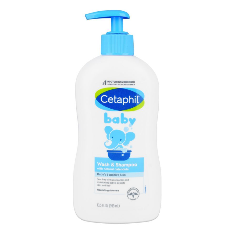 Cetaphil Baby Natural Calendula Wash & Shampoo, For Sensitive Skin, Tear Free, 399ml