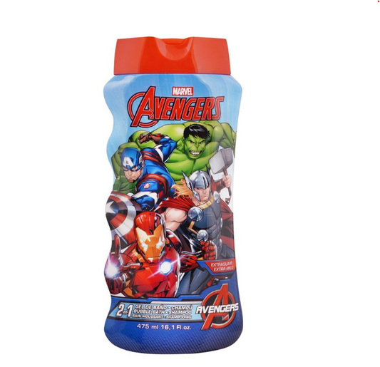 Lorenay Marvel Avengers 2-In-1 Bubble Bath + Shampoo, 475ml