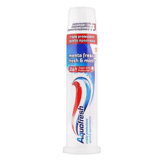 Aquafresh Triple Protection Fresh Mint Pump Toothpaste, UK, 100ml