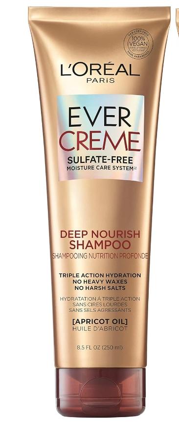 L'Oreal Paris Ever Creme Deep Nourish Sulfate-Free Shampoo with Apricot Oil, 250ml