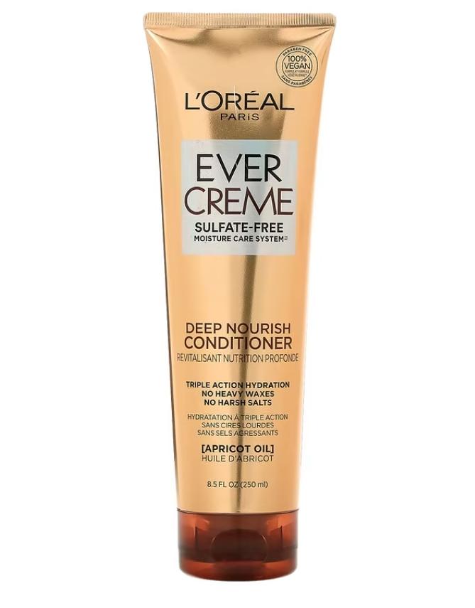 L'Oreal Paris EverCreme Deep Nourish Sulfate-Free Conditioner with Apricot Oil, 250ml