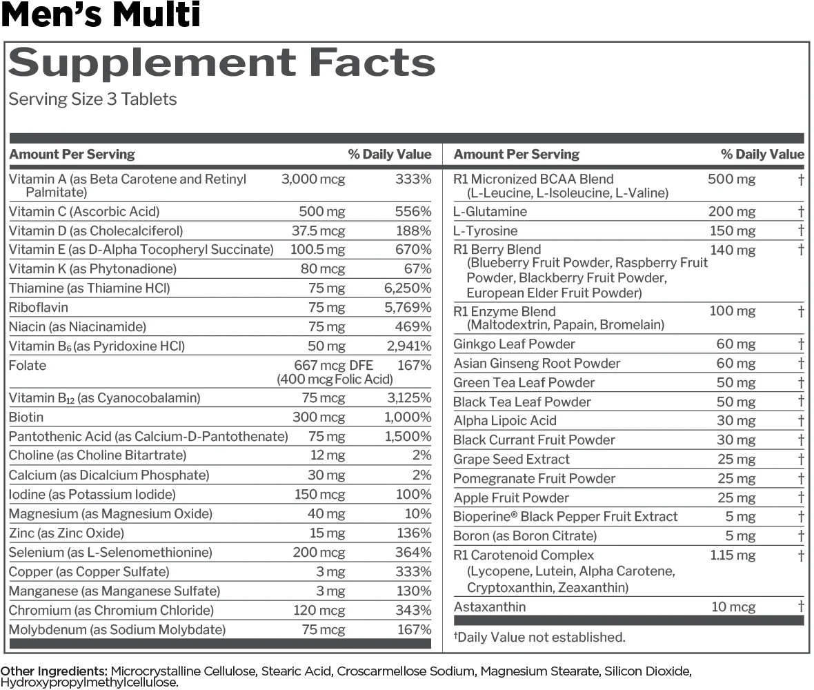 Rule One Mens Daily Multi Vitamin