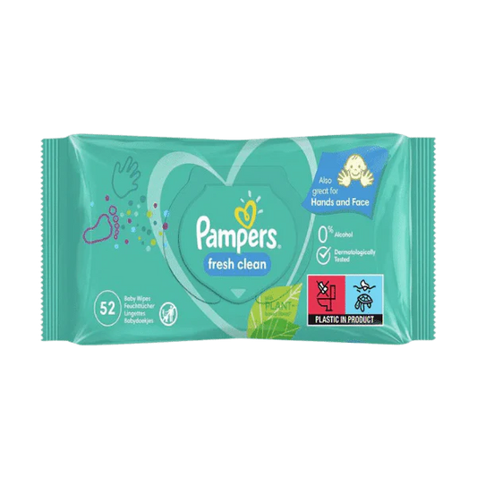 PAMPERS FRESH CLEAN BABY WIPES 52PCS