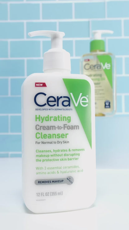 Cerave Hydrating Cream To Foam Cleanser 12Oz/355Ml